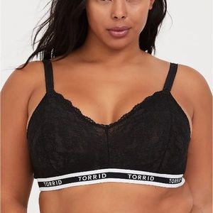 NWOT black lace bralette from Torrid size 3